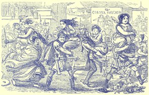 Les Romains emportant les femmes sabines, illustration de L