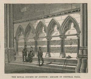 Les Cours royales de justice : Arcade dans le hall central