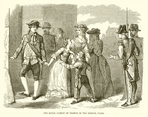 La famille royale de France au Temple, Paris