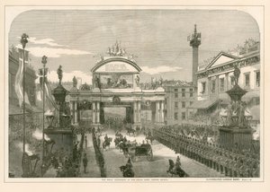La procession royale au Grand Arc, London Bridge - English School