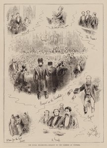 Les Royal Staghounds, banquet des fermiers à Windsor (gravure) - English School