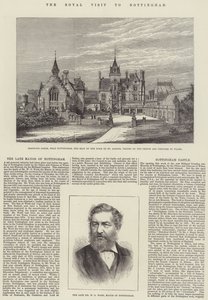 La visite royale à Nottingham (gravure) - English School