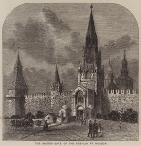 La porte sacrée du Kremlin à Moscou (gravure)