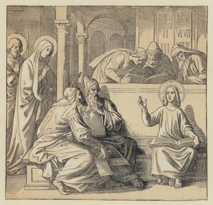 Le Sauveur dans le Temple (gravure) - English School