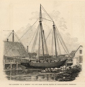 La goélette E A Horton coupée des eaux britanniques par des pêcheurs du Massachusetts - English School