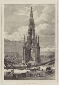 Le monument Scott, Édimbourg (gravure) - English School