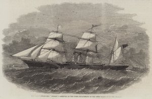 Le navire à vapeur à vis "Indian", arrivée du premier détachement du 100e régiment dans la Mersey - English School