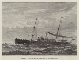 Le yacht à vis Siren, pour la Corporation de Trinity House (gravure) - English School
