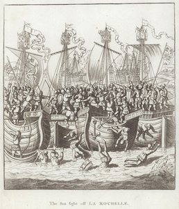 Le combat naval au large de La Rochelle - English School