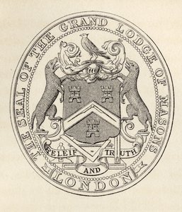 Le Sceau de la Grande Loge des Maçons, Londres, avant 1813, de 