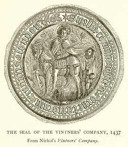 Le sceau de la compagnie des vignerons, 1437 - English School