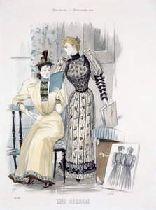 La Saison, planche de mode pour The Queen, septembre 1892 - English School