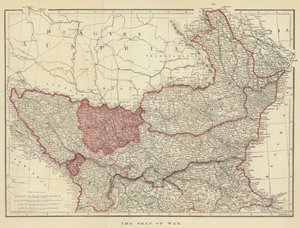 Le siège de la guerre (lithographie en couleur) - English School