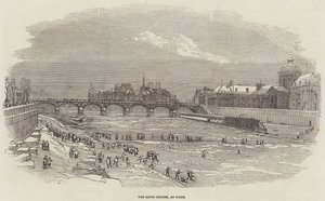 La Seine gelée, à Paris - English School