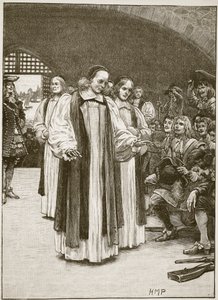 Les sept évêques entrant dans la Tour (illustration de Cassells Illustrated History of England)