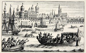 Les sept évêques allant à la Tour, avril 1688 - English School