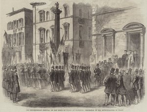Le festival sexcentenaire de la naissance de Dante à Florence, procession des municipalités d