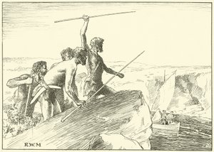 Ils brandirent leurs lances aux hommes blancs - English School