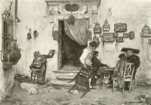 La boutique de Figaro (gravure) - English School