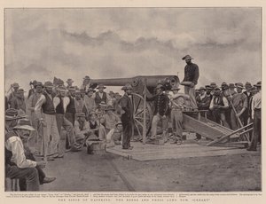 Le siège de Mafeking, les Boers et leur Long Tom, "Creaky" (litho)