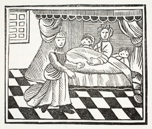 La signification des rêves, illustration de Chap-books du XVIIIe siècle par John Ashton, pub. 1882