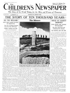 Le Silence du Jour du Souvenir, première page de 