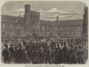 Le chant de "Dulce Domum," au Winchester College - English School