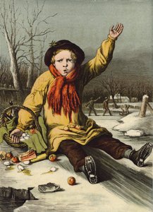 Le toboggan (gravure) - English School