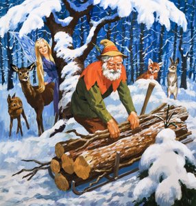 La fée des neiges, illustration de "Il était une fois" (gouache sur papier)