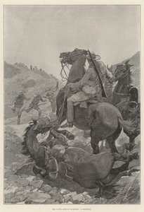 La Question sud-africaine, une escarmouche (lithographie) - English School