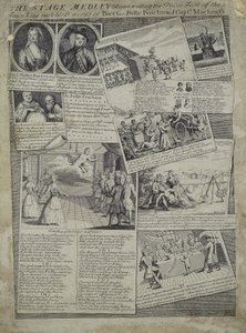 Le Méli-mélo de la scène représentant le goût poli de la ville et les mérites incomparables du poète G., Polly Peachum et le capitaine Macheath, vers 1728 - English School