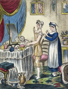 Les Corsets, planche 1 de La Progression de la Toilette, c.1810 - English School