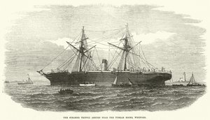 Le Steamer Tripoli échoué près des rochers de Tuskar, Wexford