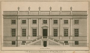 Le théâtre des chirurgiens à Old Bailey, Londres - English School