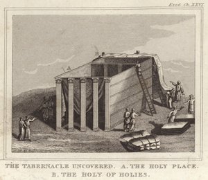 Le Tabernacle découvert, A le Lieu Saint, B le Saint des Saints - English School