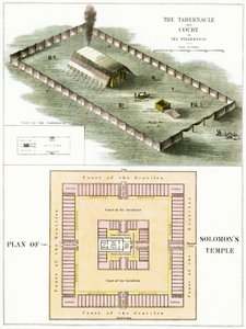 Le Tabernacle dans le désert et un plan du temple de Salomon - English School