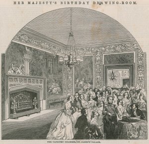 La chambre de tapisserie au palais de St James - English School
