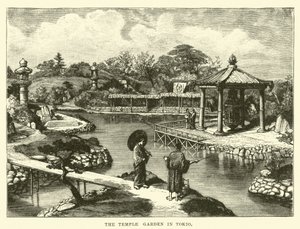 Le jardin du temple à Tokyo - English School