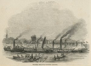 Régate sur la Tamise au pont de Putney - English School