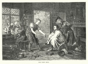 La chaussure serrée (gravure) - English School