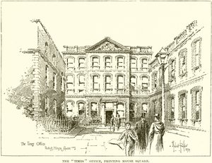 Le bureau du Times, Printing House Square