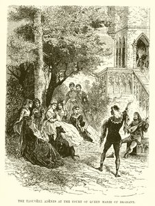 Le trouvère Adènes à la cour de la reine Marie de Brabant - English School