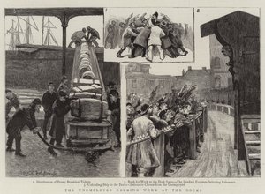 Les chômeurs cherchant du travail aux docks - English School