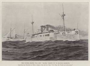 Le navire de guerre américain "Maine", explosé dans le port de La Havane - English School