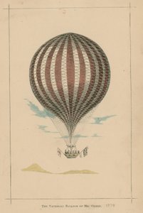 Le ballon de Vauxhall de M. Green; jardins de Vauxhall, Londres
