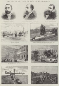 La visite du prince de Galles à Newcastle-on-Tyne (gravure) - English School
