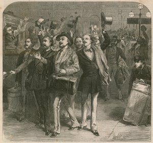 La guerre : Départ des Prussiens de la gare de Charing-Cross - English School