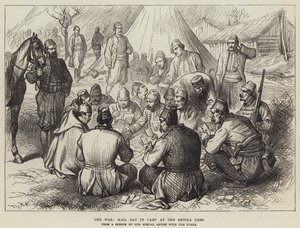 La guerre, jour de courrier au camp du col de Shipka - English School
