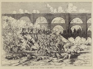 La guerre en Espagne, les volontaires de Teruel repoussant une attaque carliste - English School