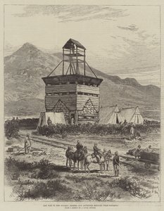 La guerre au Soudan, Zereba et redoute avancée près de Souakim (gravure) - English School